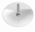 GEBERIT Umywalka VARIFORM wpuszczana w blat, owalna, B55cm, H17.8cm, T45cm, bez przelewu, z otworem na baterię, szkliwiony spód