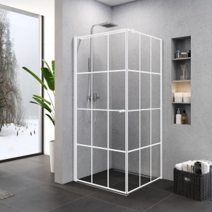 NEW TRENDY SUPERIA WHITE 90x90 cm kabina kwadratowa, szkło transparentne