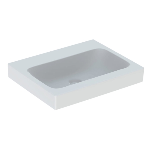 GEBERIT Umywalka ICON B60cm, H15.5cm, T48.5cm, bez przelewu, bez otworu na baterię, KeraTect