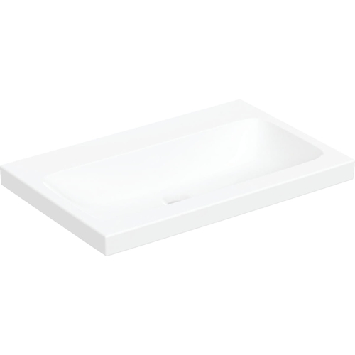GEBERIT Umywalka ICON LIGHT  stawiana na blat, B75cm, H16cm, T48cm, bez przelewu, bez otworu na baterię, KeraTect