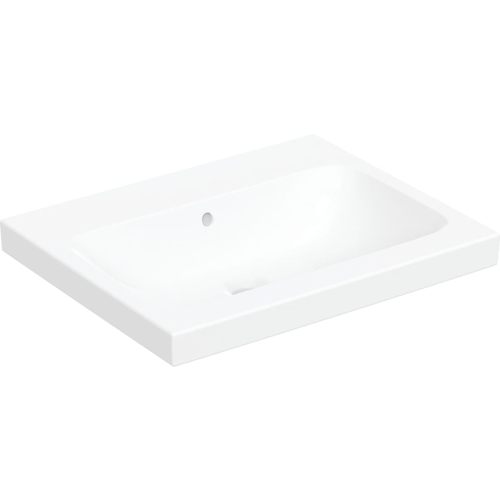 GEBERIT Umywalka ICON LIGHT  stawiana na blat, B60cm, H16cm, T48cm, z przelewem, bez otworu na baterię, KeraTect