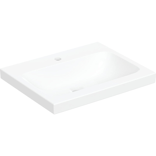 GEBERIT Umywalka ICON LIGHT  stawiana na blat, B60cm, H16cm, T48cm, bez przelewu, z otworem na baterię, KeraTect
