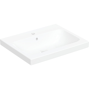 GEBERIT Umywalka ICON LIGHT  stawiana na blat, B60cm, H16cm, T48cm, z przelewem, z otworem na baterię, KeraTect