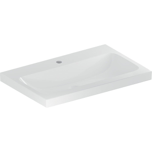 GEBERIT Umywalka ICON LIGHT , B75cm, H16cm, T48cm, bez przelewu, z otworem na baterię, KeraTect