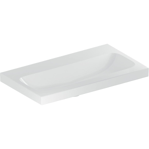 GEBERIT Umywalka ICON LIGHT , B75cm, H17cm, T42cm, krótka, bez przelewu, bez otworu na baterię, KeraTect
