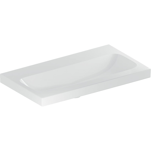 GEBERIT Umywalka ICON LIGHT , B75cm, H17cm, T42cm, krótka, bez przelewu, bez otworu na baterię, KeraTect