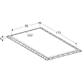 GEBERIT Brodzik prostokątny OLONA 170x80 cm, biały