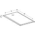 GEBERIT Brodzik prostokątny OLONA 90x75 cm, biały