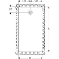 GEBERIT Brodzik prostokątny OLONA 170x90 cm, biały
