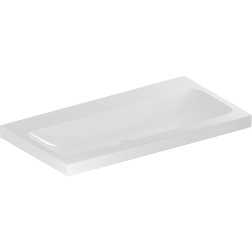 GEBERIT Umywalka ICON LIGHT , B90cm, H16cm, T48cm, bez przelewu, bez otworu na baterię, KeraTect