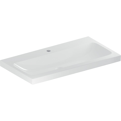 GEBERIT Umywalka ICON LIGHT , B90cm, H16cm, T48cm, bez przelewu, z otworem na baterię, KeraTect