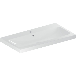 GEBERIT Umywalka ICON LIGHT , B90cm, H16cm, T48cm, z przelewem, z otworem na baterię, KeraTect