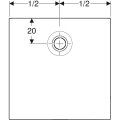 GEBERIT Brodzik kwadratowy TYP 35 80x80 cm, biały matowy