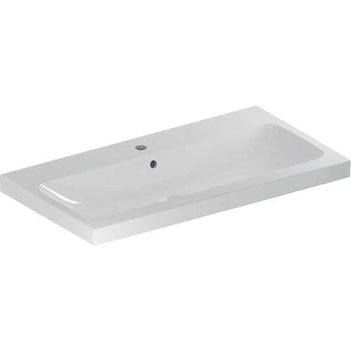 GEBERIT Umywalka ICON LIGHT 90 cm, z otworem na środku, z przelewem,