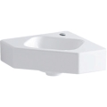 GEBERIT Umywalka ICON kompaktowa narożna, B46cm, H13cm, T33cm, bez przelewu, z otworem na baterię, KeraTect