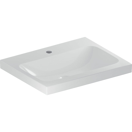 GEBERIT Umywalka ICON LIGHT stawiana na blat, 60 cm z otworem na środku, bez przelewu,