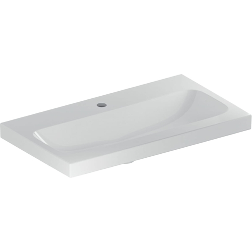 GEBERIT Umywalka ICON LIGHT, krótka 75 cm, z otworem na środku, bez przelewu,