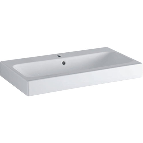 GEBERIT Umywalka ICON stawiana na blat, B75cm, H15.5cm, T48.5cm, z przelewem, z otworem na baterię, KeraTect