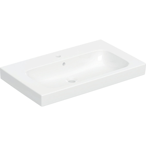 GEBERIT Umywalka MODO, B80cm, H15.5cm, T48.5cm, z przelewem, z otworem na baterię
