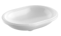 GEBERIT Umywalka VARIFORM podblatowa, eliptyczna, B62.5cm, H18cm, T49cm, bez przelewu, bez otworu na baterię