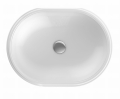 GEBERIT Umywalka VARIFORM podblatowa, eliptyczna, B62.5cm, H18cm, T49cm, bez przelewu, bez otworu na baterię, szkliwiony spód