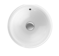 GEBERIT Umywalka VARIFORM podblatowa, okrągła, D33cm, H18cm, z przelewem, bez otworu na baterię, szkliwiony spód