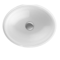 GEBERIT Umywalka VARIFORM podblatowa, owalna, B49.5cm, H18cm, T42cm, bez przelewu, bez otworu na baterię, szkliwiony spód, KeraTect