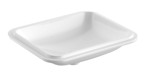 GEBERIT Umywalka VARIFORM podblatowa, prostokątna, B58cm, H17.8cm, T49cm, bez przelewu, bez otworu na baterię, KeraTect