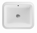 GEBERIT Umywalka VARIFORM podblatowa, prostokątna, B58cm, H17.8cm, T49cm, z przelewem, bez otworu na baterię, szkliwiony spód, KeraTect