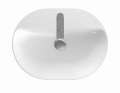 GEBERIT Umywalka VARIFORM stawiana na blat, eliptyczna, B60cm, H15.8cm, T45cm, bez przelewu, z otworem na baterię, KeraTect