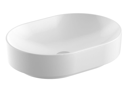 GEBERIT Umywalka VARIFORM stawiana na blat, eliptyczna, B55cm, H15.8cm, T40cm, bez przelewu, bez otworu na baterię, KeraTect