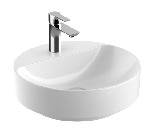 GEBERIT Umywalka VARIFORM stawiana na blat, okrągła, D45cm, H15.8cm, bez przelewu, z otworem na baterię, KeraTect