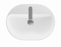 GEBERIT Umywalka VARIFORM stawiana na blat, eliptyczna, B60cm, H15.8cm, T45cm, z przelewem, z otworem na baterię, KeraTect