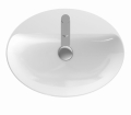 GEBERIT Umywalka VARIFORM stawiana na blat, owalna, B60cm, H15.8cm, T45cm, bez przelewu, z otworem na baterię, KeraTect
