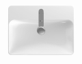 GEBERIT Umywalka VARIFORM stawiana na blat, prostokątna, B60cm, H15.8cm, T45cm, bez przelewu, z otworem na baterię