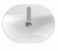 GEBERIT Umywalka VARIFORM wpuszczana w blat, eliptyczna, B60cm, H17.8cm, T45cm, bez przelewu, z otworem na baterię, KeraTect