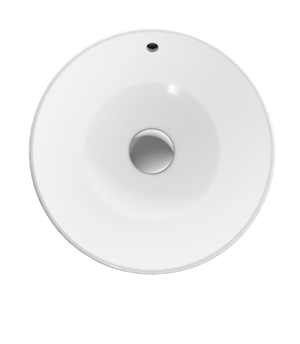 GEBERIT Umywalka VARIFORM wpuszczana w blat, okrągła, D40cm, H17.8cm, z przelewem, bez otworu na baterię, szkliwiony spód, KeraTect