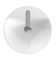 GEBERIT Umywalka VARIFORM wpuszczana w blat, okrągła, z półką, D48cm, H17.8cm, bez przelewu, z otworem na baterię, szkliwiony spód