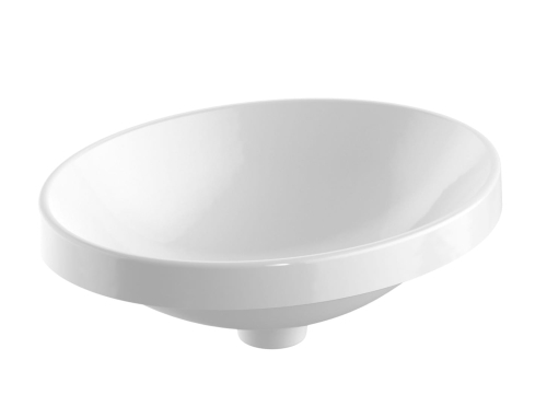 GEBERIT Umywalka VARIFORM wpuszczana w blat, owalna, B50cm, H17.8cm, T40cm, bez przelewu, bez otworu na baterię, KeraTect