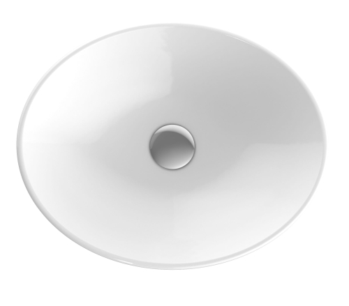 GEBERIT Umywalka VARIFORM wpuszczana w blat, owalna, B50cm, H17.8cm, T40cm, bez przelewu, bez otworu na baterię, szkliwiony spód, KeraTect