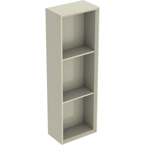 GEBERIT Regał ICON prostokątny: 22.5 cm x 70 cm x 13.2 cm, Piaskowo-szary / Lakierowany na wysoki połysk
