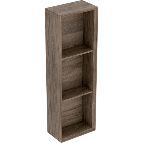GEBERIT Regał ICON prostokątny: 22.5 cm x 70 cm x 13.2 cm, Orzech włoski hickory / Melamina, struktura drewna