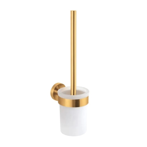 STELLA CLASSIC szczotka WC wisząca, złota szczotkowana