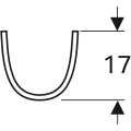 GEBERIT Postument SELNOVA, B19cm, H70cm, T17cm