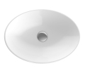 GEBERIT Umywalka VARIFORM wpuszczana w blat, owalna, B55cm, H17.8cm, T40cm, bez przelewu, bez otworu na baterię, szkliwiony spód, KeraTect