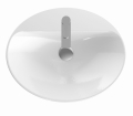 GEBERIT Umywalka VARIFORM wpuszczana w blat, owalna, B60cm, H17.8cm, T48cm, bez przelewu, z otworem na baterię, szkliwiony spód