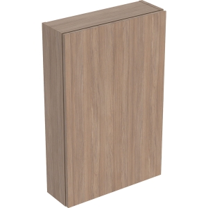 GEBERIT Szafka górna ICON prostokątna, z jednymi drzwiami 45 cm x 70 cm x 15 cm, Dąb / Melamina, struktura drewna