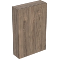 GEBERIT Szafka górna ICON prostokątna, z jednymi drzwiami 45 cm x 70 cm x 15 cm, Orzech włoski hickory / Melamina, struktura drewna