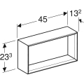 GEBERIT Szafka ICON prostokątna 45 cm x 23,3 cm x 13,2 cm , Biały / Lakierowany matowy