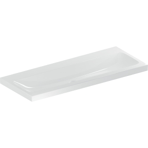 GEBERIT Umywalka ICON LIGHT , B120cm, H16cm, T48cm, bez przelewu, bez otworu na baterię, KeraTect